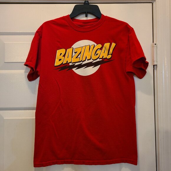 The Big Bang Theory Bazinga T-shirt Red Color Size Medium - Picture 1 of 3